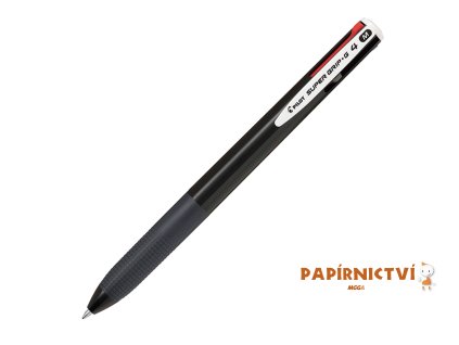 Pilot, Kuličkové pero 4barevka SuperGrip-G 4, 1.0, černá