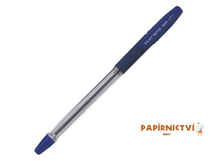 Pilot, Kuličkové pero s víčkem BPS-GP, 0.7, (F) tenký, transparentní modrá