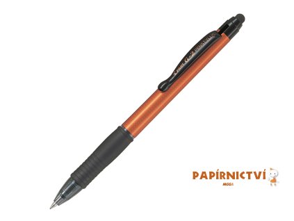 Pilot, Gelový roller G-2 Penstylus, 0.7, (M) střední, oranžová