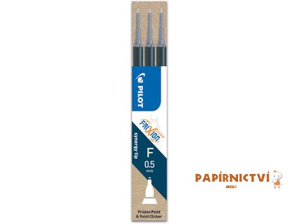 Pilot, Sada 3 ks Roller FriXion Point Clicker, 0.5, (F) tenký, modročerná