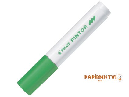 Akrylový popisovač Pilot Pintor, hrot M - limetkově zelený