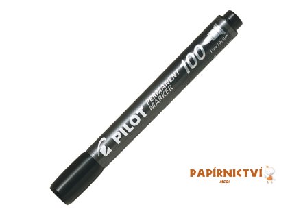 Pilot, Popisovač 100, 1.0, (F) tenký, černá