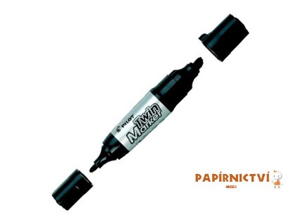 Pilot, Popisovače Twin Marker Jumbo, 4.0/7.0, (B) silný, (M) střední, černá