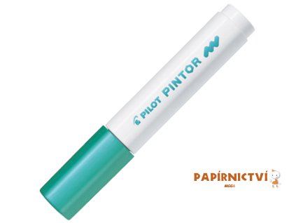 Akrylový popisovač Pilot Pintor, hrot M - metalický zelený