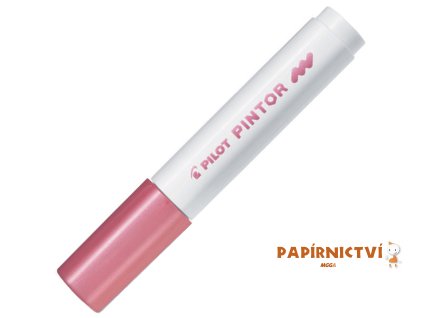 Akrylový popisovač Pilot Pintor, hrot M - metalický růžový