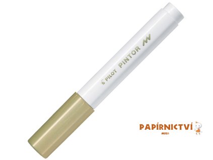 Akrylový popisovač Pilot Pintor, hrot F - zlatý