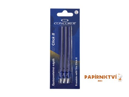Náplň CONCORDE Trix Click II gumovatelná, modrá, 3ks blistr A65639