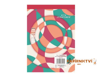 Blok CONCORDE A5 linka 8mm, 50 listů A64163