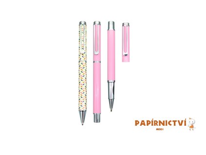 Dárková sada CONCORDE Sandra, kul. pero 1,0mm, roller 1,0mm, krabička, růžová A1
