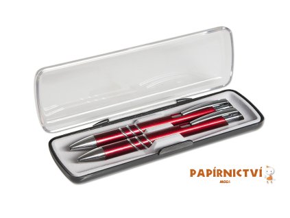 Dárková sada CONCORDE Adriana, 0,8mm, HB 0,5mm, krabička, červené tělo A14637