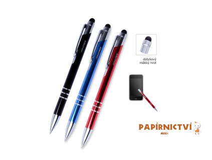 Kuličkové pero CONCORDE Soft, 0,8mm, dotykové, asort A3560