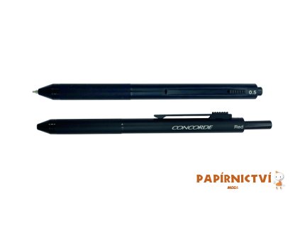 Kuličkové pero CONCORDE Chameleon 4v1, kul. pero 1,0mm, mechanika 0,5mm, černé t