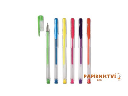 Gelová pera CONCORDE Neon, sada 6ks, závěs A65350