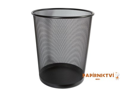 Odpadkový koš CONCORDE, kovový, velký, 19 litrů, černý A68029
