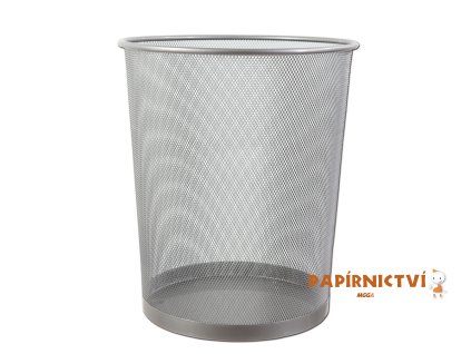 Odpadkový koš CONCORDE, kovový, malý, 13 litrů, stříbrný A68043
