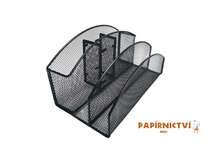 Kovový organizér CONCORDE, 5 přihrádek, 12,5 x 22 x 12,8 cm, černý A68062