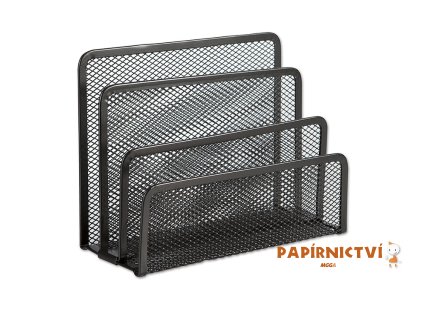 Stojánek na dopisy CONCORDE, kovový, 17 x 13,5 x 7,7cm, černý A68035