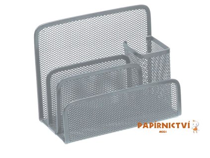 Organizér CONCORDE, kovový, 17 x 13,5 x 7,7cm, stříbrný A68047