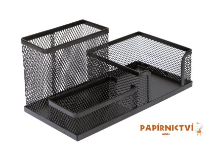 Organizér s kostkou CONCORDE, kovový, 20,5 x 9,7 x 10 cm, černý A68060