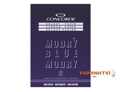 Uhlový papír CONCORDE, A4, 100 listů, modrá AH11500