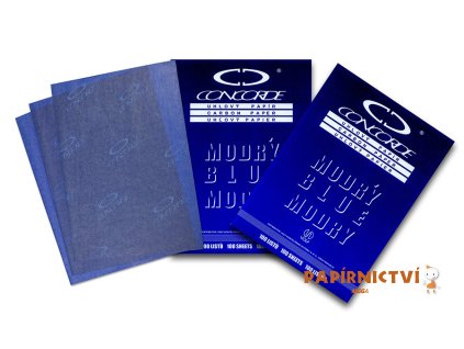 Uhlový papír CONCORDE, A4, 25 listů, modrá AH11520
