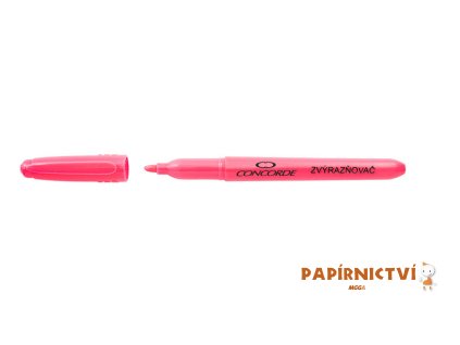 Zvýrazňovač CONCORDE, zkosený hrot 1-4mm, růžová A65704