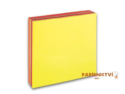 Samolepicí bloček CONCORDE 76 x 76mm, 5 x 40 listů, neon barevné A0985