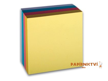 Samolepicí bloček CONCORDE 76 x 76mm, 4 x 100 listů, pastel, barevné A0987