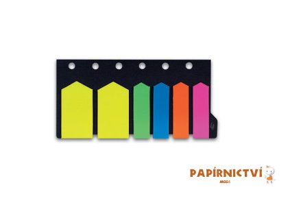 Samolepicí záložky CONCORDE 12 x 44mm, 25 x 46mm, 6 x 20 listů, šipky, plastové,
