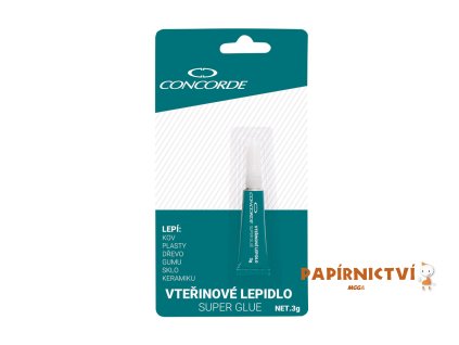 Vteřinové lepidlo CONCORDE, 3g, blistr A65452