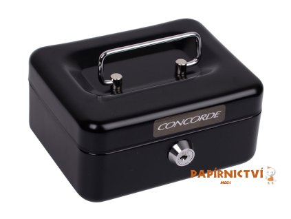 Kovová pokladna CONCORDE č. 11, 150 x 110 x 80mm, černá A1275073