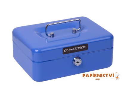Kovová pokladna CONCORDE č. 22, 200 x 160 x 90mm, modrá A1275080