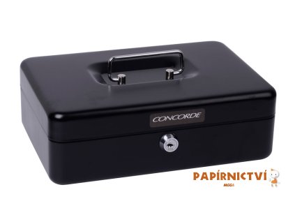 Kovová pokladna CONCORDE č. 33, 250 x 180 x 90mm, černá A1275093