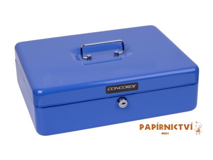 Kovová pokladna CONCORDE č. 35, 300 x 235 x 90mm, modrá A1275100