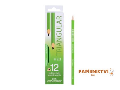 Grafitové tužky CONCORDE trojhranné č. 3 (H), sada 12ks A65684