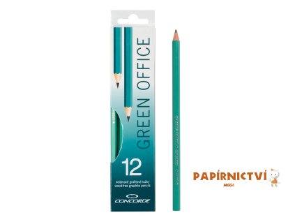 Grafitové tužky CONCORDE Green Office č. 2 (HB), bezdřevé, ohebné, sada 12ks A10