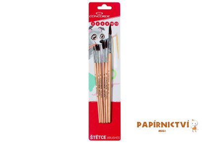 Sada štětců CONCORDE Natural kulaté 6ks, blistr A65557
