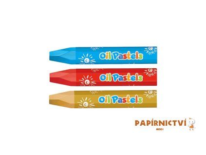 Olejové pastely KEYROAD 12ks A727