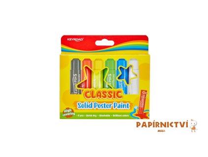 Tuhé temperové barvy KEYROAD Classic, sada 6ks A833
