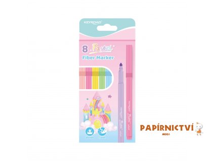 Popisovače KEYROAD pastelové 8ks A719