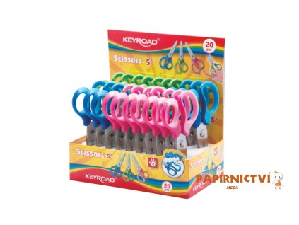 Dětské nůžky KEYROAD Soft, 12,5cm, displej, asort A616