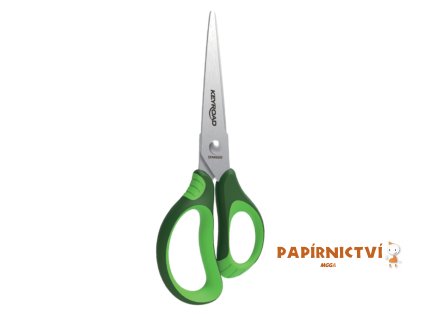 Školní nůžky KEYROAD Soft, 15cm, zelené A618-3