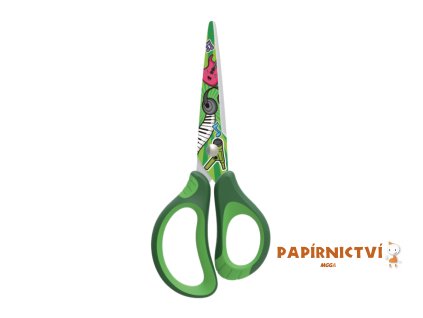 Školní nůžky KEYROAD Tattoo Soft, 15cm, zelené A620-3