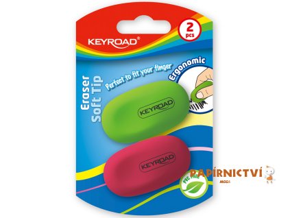 Pryž KEYROAD Soft Tip, 2 ks blistr, asort A550