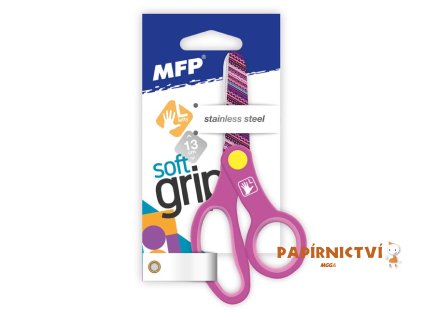 Nůžky 13cm pro leváky potištěné E17 left fialové 5010137