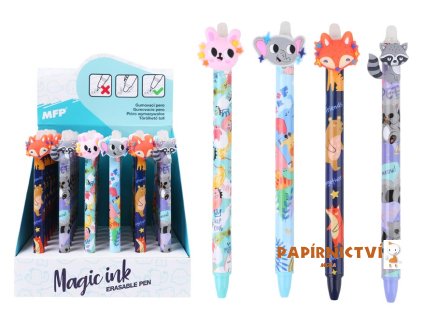 Kuličkové pero gumovací Cute Animal, 0,5, modré 6001395