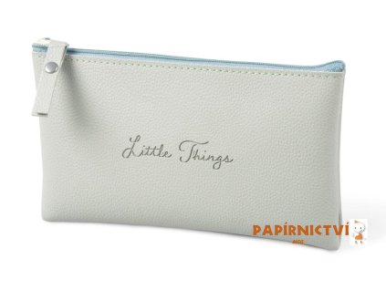 Gifty - Penál etue plochá Little things greenish gray 21x8cm 8071384