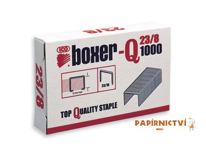 Sešívací spony BOXER-Q 23/8, 100 ks