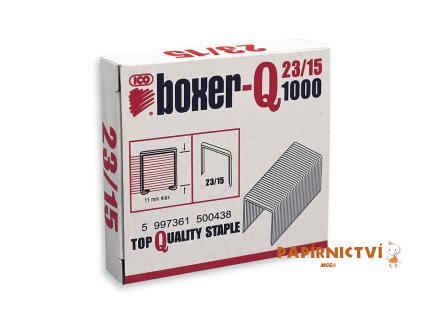 Sešívací spony BOXER-Q 23/15, 1000 ks