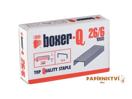 Sešívací spony BOXER-Q 26/6, 1000 ks